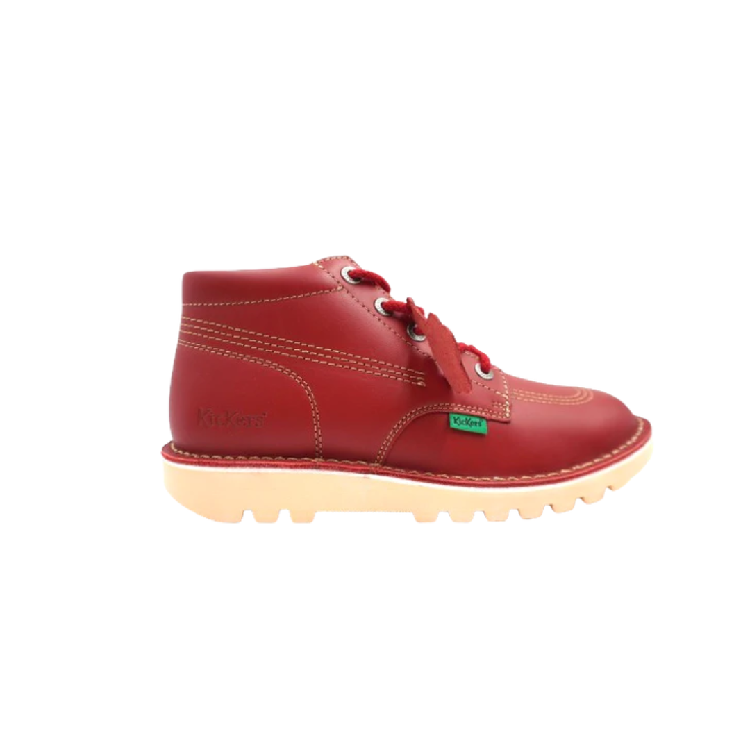 Kick Hi Red Leather Men Boots