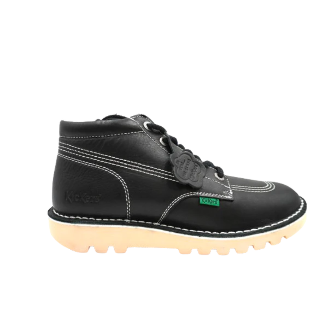 Kick Hi Black Leather Men Boots