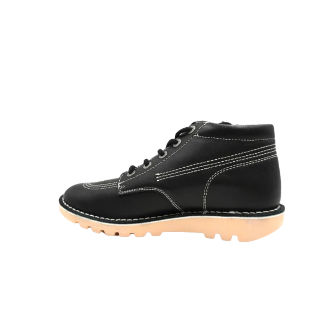 Kick Hi Black Leather Men Boots