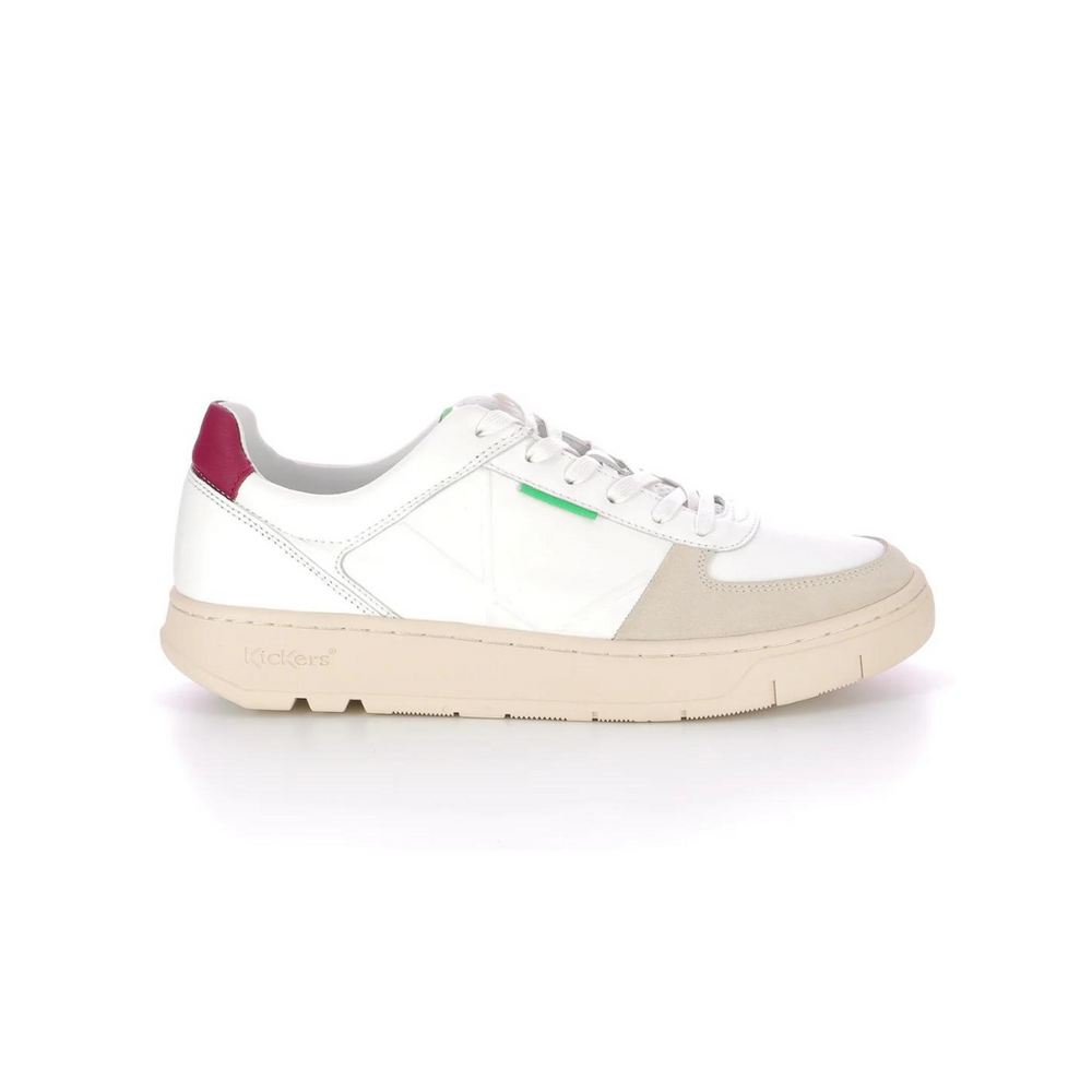 Kick Allow Burgundy White Unisex Leather Sneaker