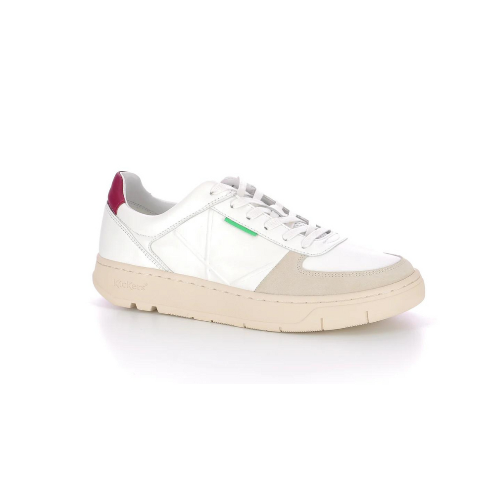 Kick Allow Burgundy White Unisex Leather Sneaker