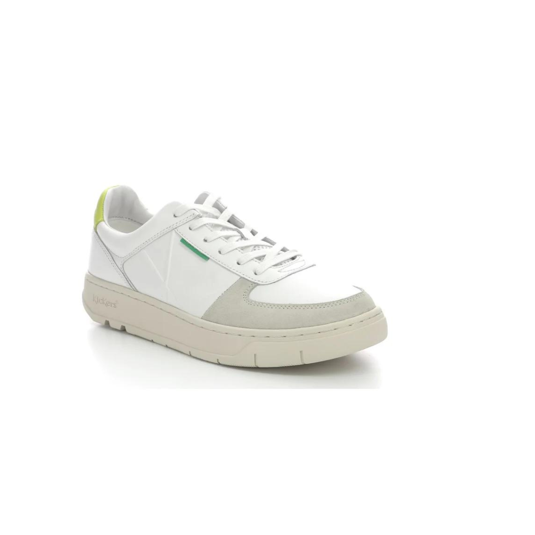 Kick Allow Yellow White Unisex Leather Sneakers