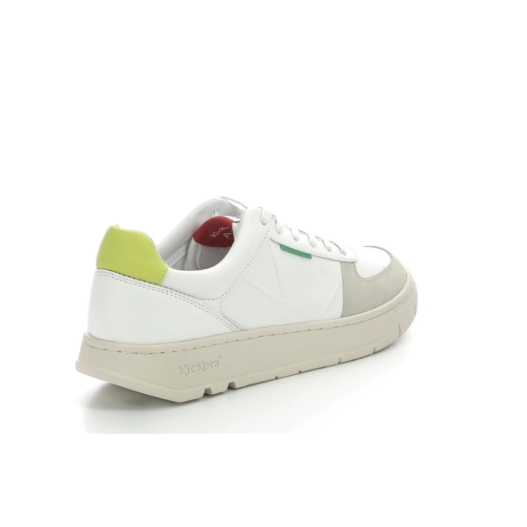 Kick Allow Yellow White Unisex Leather Sneakers